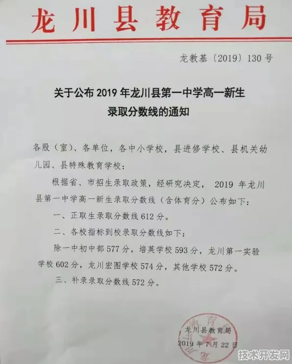 龙川一中宏图学校小升初分数线